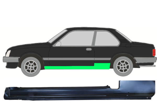 Schweller Blech für Vauxhall Cavalier 1981 - 1988 links