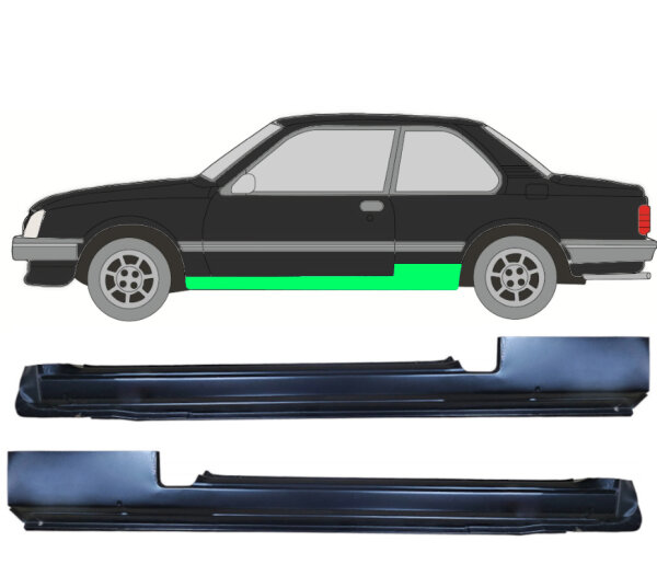 Schweller Blech für Vauxhall Cavalier 1981 - 1988 links