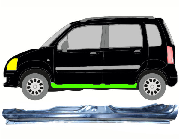 Schweller Blech für Vauxhall Agila A 2001 - 2008 links