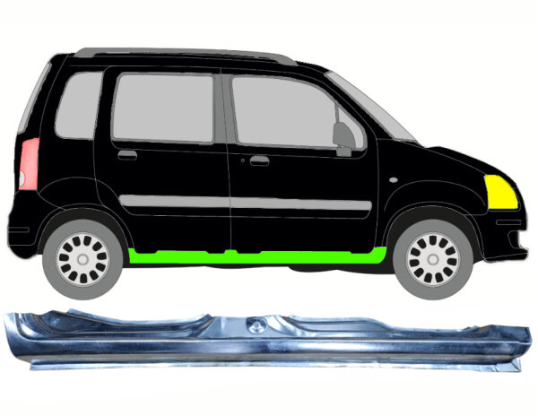 Schweller Blech für Vauxhall Agila A 2001 - 2008 rechts
