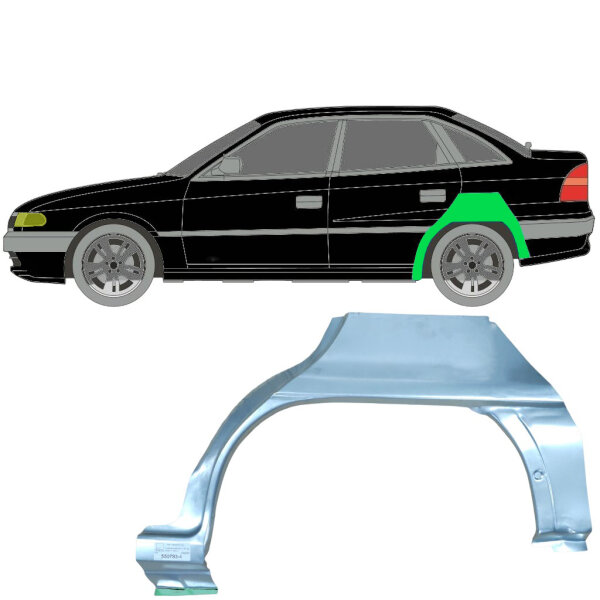 Hinten Sedan Radlauf Blech für Vauxhall Astra F 1991 - 2002 links