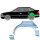 Hinten Sedan Radlauf Blech für Vauxhall Astra F 1991 - 2002 links