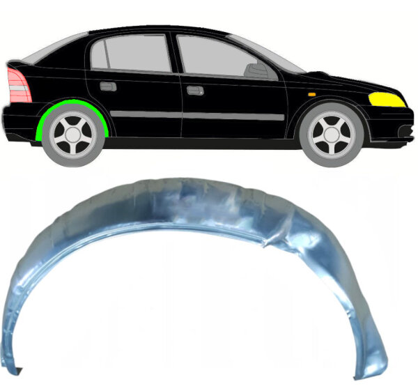 Hinten 5 Tür Innen Radlauf Blech Opel Astra G 1999 - 2009 rechts