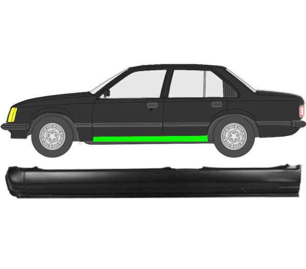 Voll Schweller Blech für Vauxhall Rekord E 1977 - 1986 links