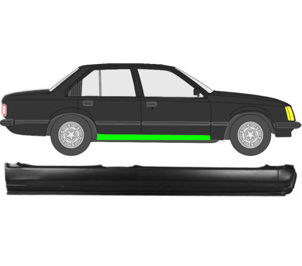 Voll Schweller Blech für Vauxhall Rekord E 1977 - 1986 rechts