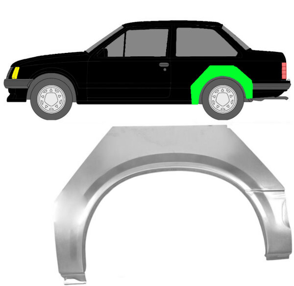 Hinten 2 Tür Radlauf Blech für Opel 1982 - 1993 links