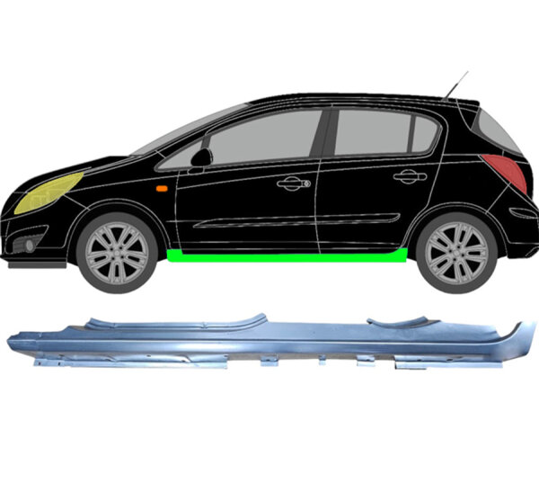 5 Tür Schweller Blech für Vauxhall Corsa D 2006 - 2015 links