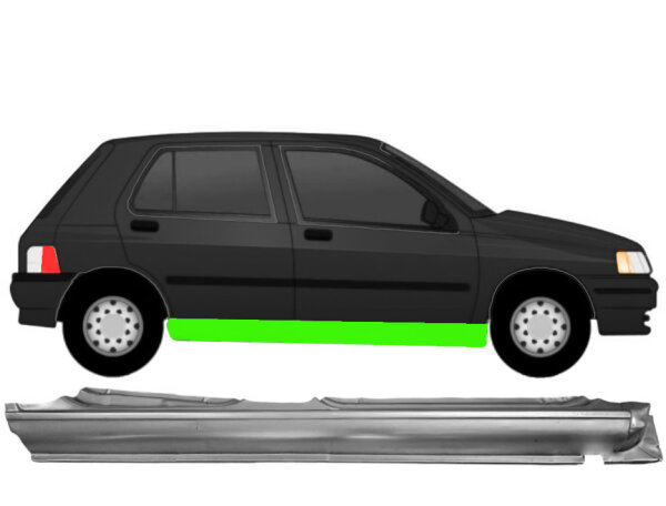 5 Tür Schweller Blech für Renault Clio I 1990 - 1998 rechts