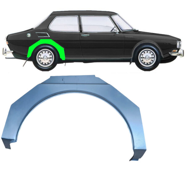 Hinten Radlauf Blech für Saab 99 1967 - 1987 rechts