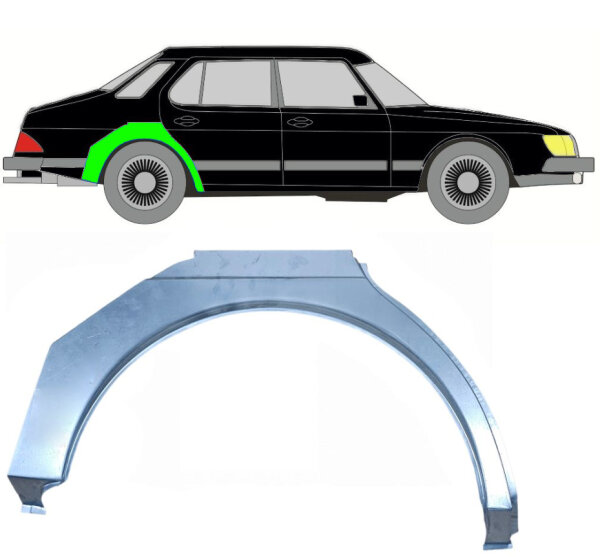 Hinten 5 Tür Radlauf Blech für Saab 900 1978 - 1995 rechts