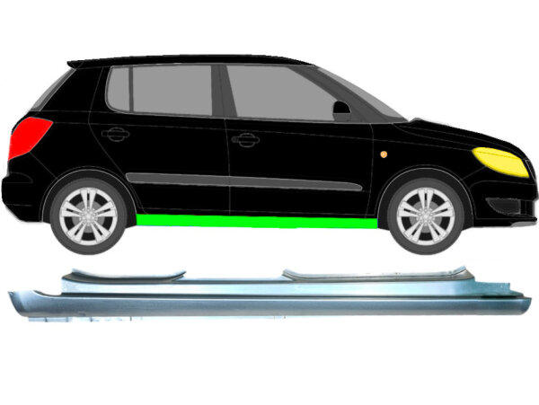 Voll Schweller Blech für Skoda Fabia 2007 - 2015 rechts