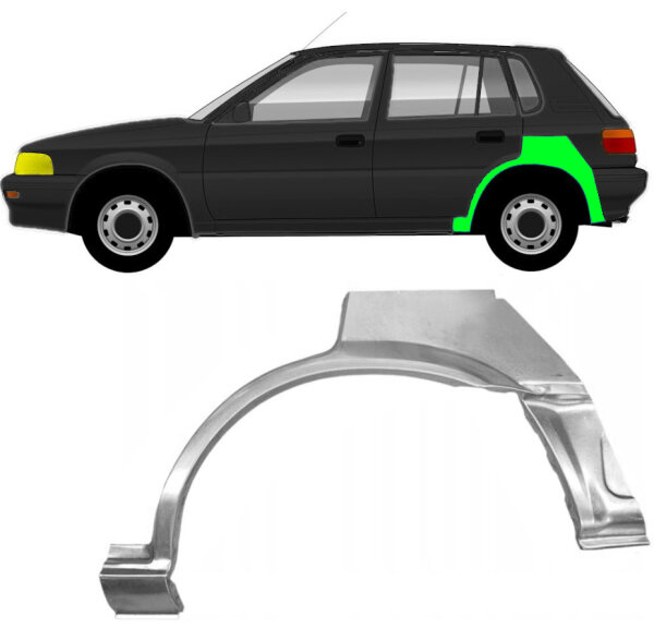 Hinten 5 Tür Radlauf Blech für Toyota Corolla E9 1987 - 1994 links