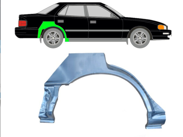 Hinten Radlauf Blech für Toyota Camry 1991 - 1996 rechts