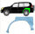 Hinten 5 Tür Radlauf Blech für Toyota Land Cruiser 2003 - 2010 links