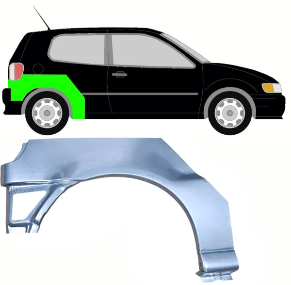 Hinten Kotflügel Blech für Volkswagen Polo 6n 1994 - 1999 rechts