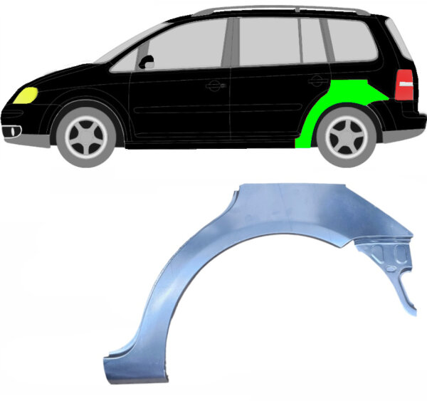 Hinten Radlauf Blech für Volkswagen Touran 2003 - 2010 links