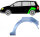 Hinten Radlauf Blech für Volkswagen Touran 2003 - 2010 links