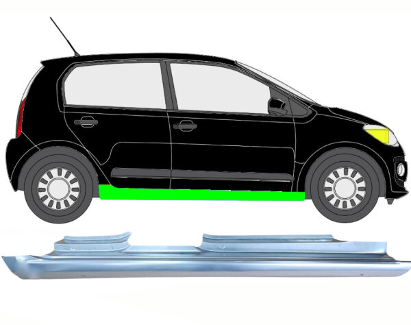 5 Tür Schweller Blech für Volkswagen Up! Ab 2011 rechts