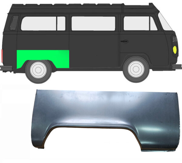Hinten Kotflügel Blech für Volkswagen Transporter T2 1967 - 1979 rechts
