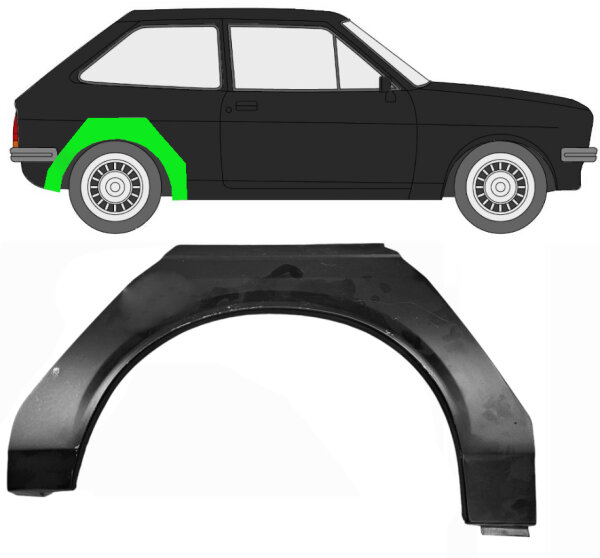 Hinten Radlauf Blech für Ford Fiesta 1976 - 1983 rechts