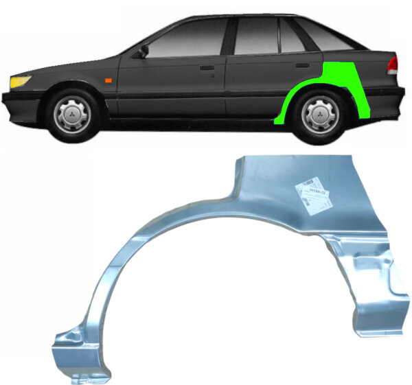 Hinten Radlauf Blech Panel für Mitsubishi Lancer 1988 - 1992 links