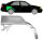 Hinten Radlauf Blech für Seat Toledo I 1991 - 1999 rechts