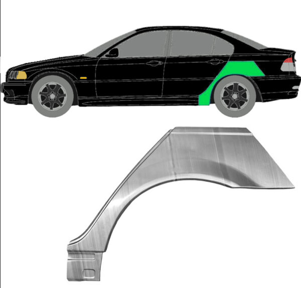 Hinten Radlauf Blech für Bmw 3 E46 1998 - 2008 links
