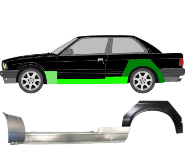 Radlauf hinten Schweller & Kotflügel vorne für Bmw 3 E30 82 – 87 links