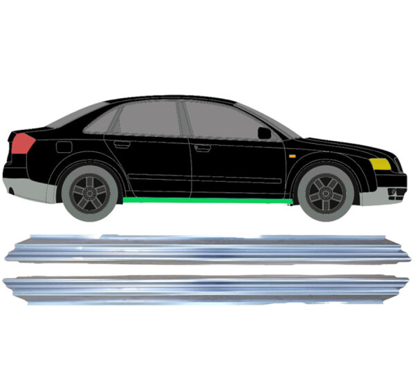 Schweller Blech Satz für Audi A4 B7 2000 - 2007 rechts & links
