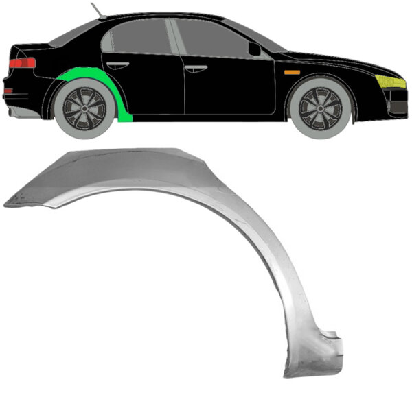 Hinten Radlauf Blech Panel für Alfa Romeo 159 2005 - 2012 rechts