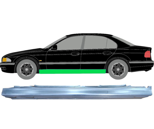 Voll Schweller Blech 1mm Stahl für Bmw 5 E39 1996 - 2004 links