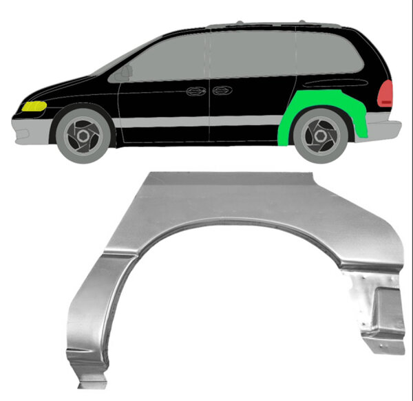 Hinten Radlauf Blech für Chrysler Voyager 1996 - 2001 links