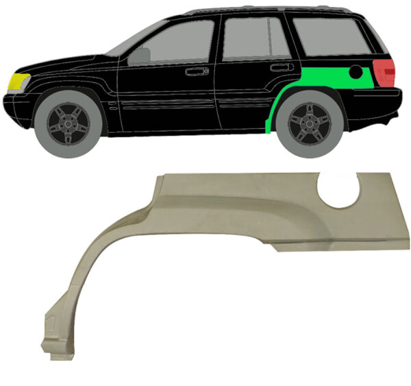 Hinten Radlauf Blech für Jeep Grand Cherokee 1999 - 2004 links