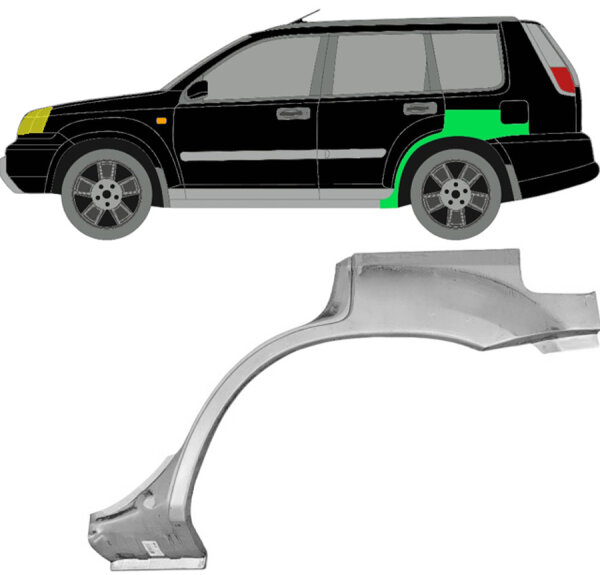 Hinten Radlauf Blech für Nissan X - Trail T30 2001 - 2007 links