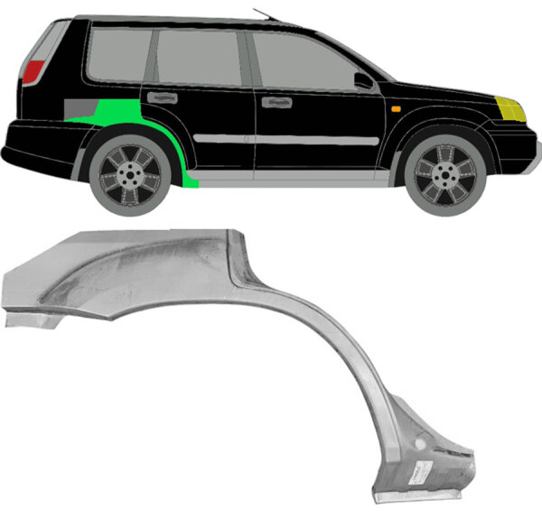 Hinten Radlauf Blech für Nissan X - Trail T30 2001 - 2007 rechts