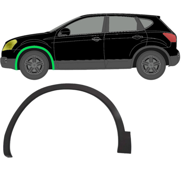 Seitenleiste vorne für Nissan Qashqai 2007 - 2014 links Plastik