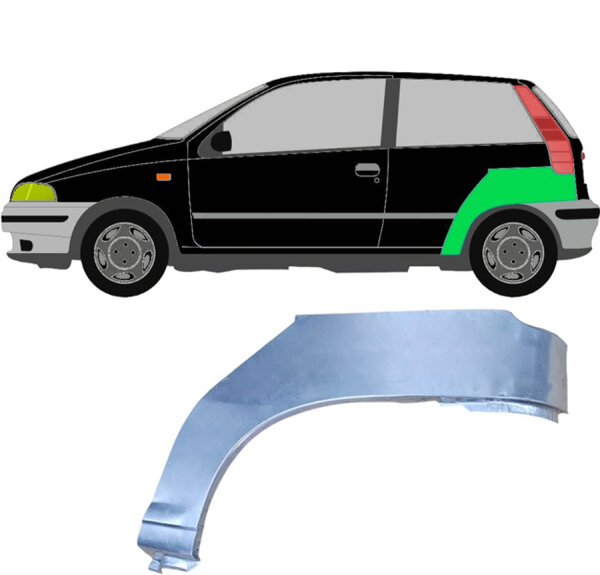 Hinten 3 Tür Radlauf Blech für Fiat Punto 1993 - 1999 links