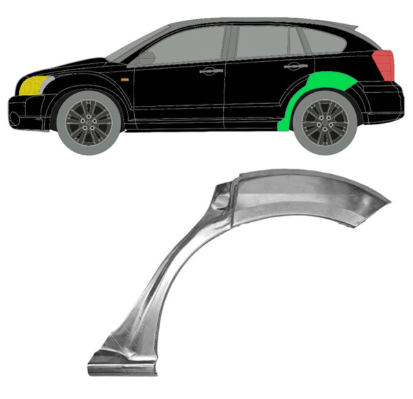 Hinten Radlauf Blech für Dodge Caliber 2006 - 2013 links