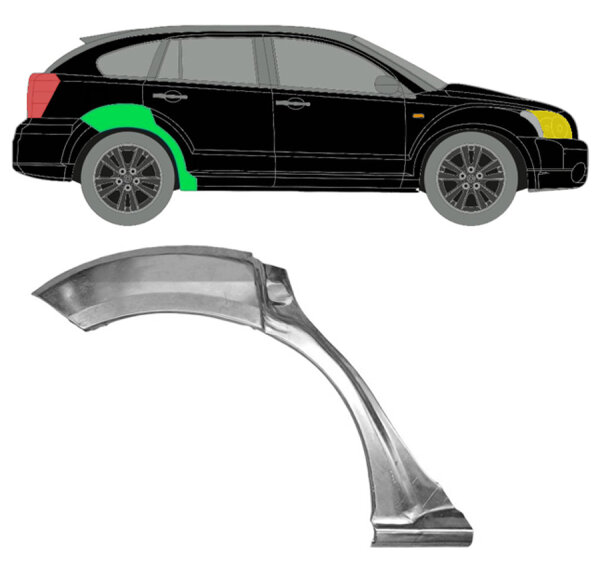 Hinten Radlauf Blech für Dodge Caliber 2006 - 2013 rechts