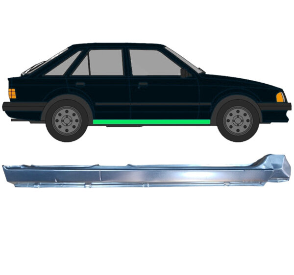 5 Tür Voll Schweller Blech für Ford Escort Mk3 1980 - 1986 rechts