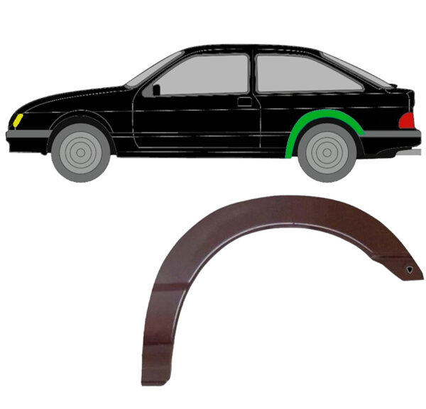 Hinten 3 Tür Radlauf Blech für Ford Sierra 1982 - 1993 links
