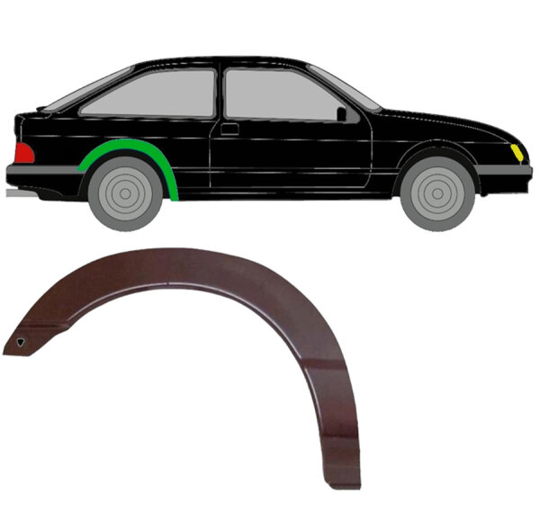 Hinten 3 Tür Radlauf Blech für Ford Sierra 1982 - 1993 rechts