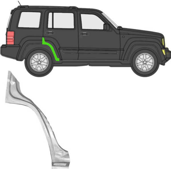 Hinten Radlauf Blech für Jeep Liberty Kk 2008 - 2013 rechts