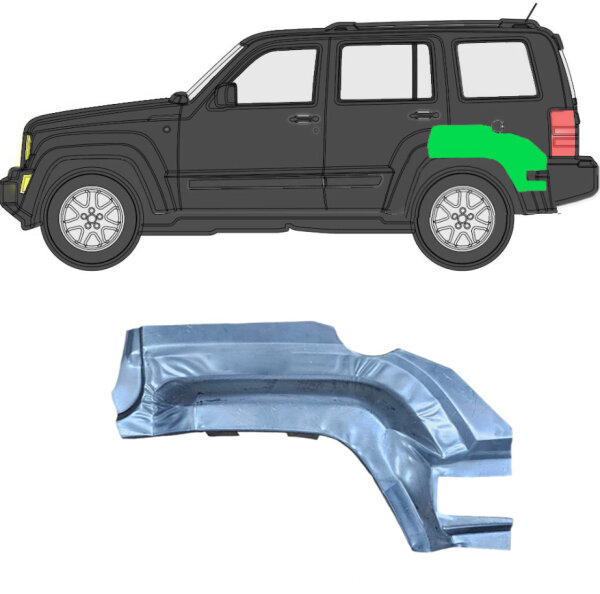 Hinten Radlauf Hinten Teil Blech für Jeep Liberty Kk 2008 - 2013 links