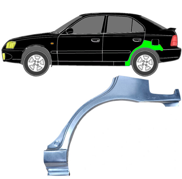 5 Tür Radlauf Blech für Hyundai Accent 2000 - 2006 links