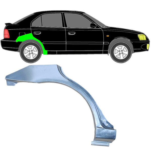 5 Tür Radlauf Blech für Hyundai Accent 2000 - 2006 rechts