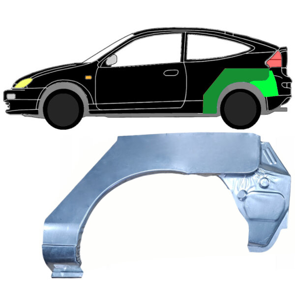 Hinten 3 Tür Coupe Radlauf Blech für Mazda 323c Bh 1994 - 1998 links