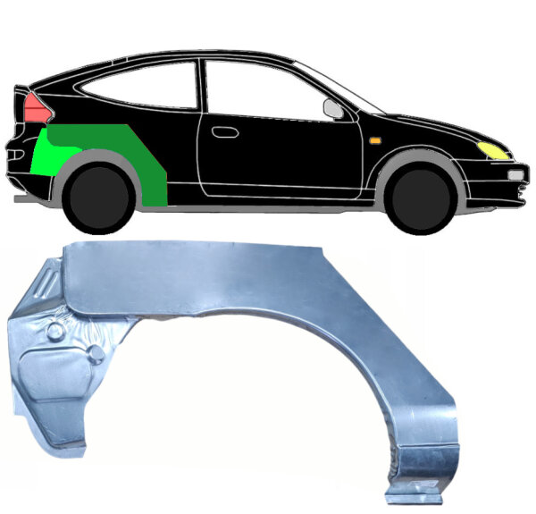 Hinten 3 Tür Coupe Radlauf Blech für Mazda 323c Bh 1994 - 1998 rechts