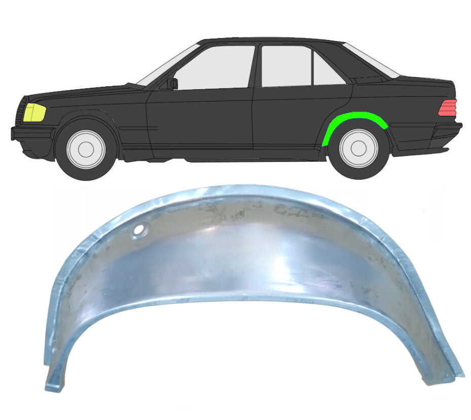 Tôle De Réparation Arrière Gauche Pour Mercedes 190 W201 (1982-1993) - Pièce Neuve