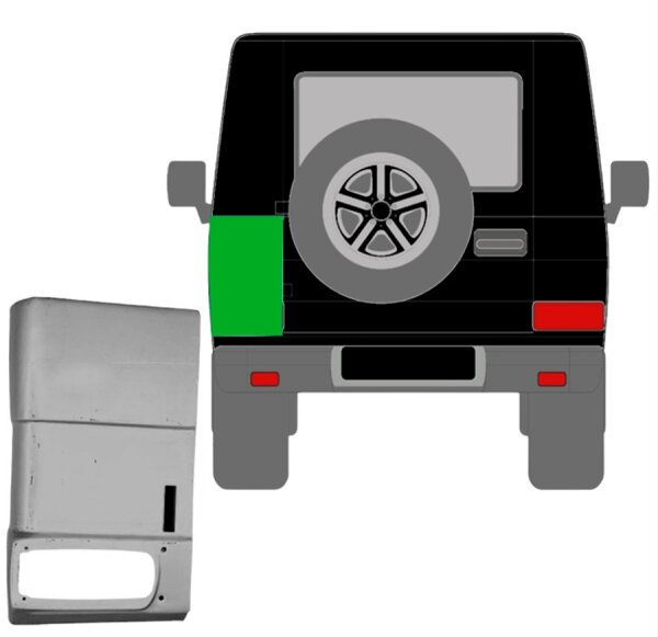 Hinten Blech Ecke für Mercedes G - Klasse W461 W463 Ab 1992 links